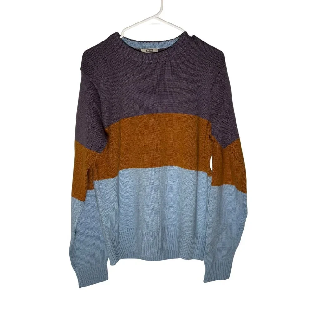 AYR The Yachty Moma Colorblock Sweater Men's Size M Striped New Without Tags!